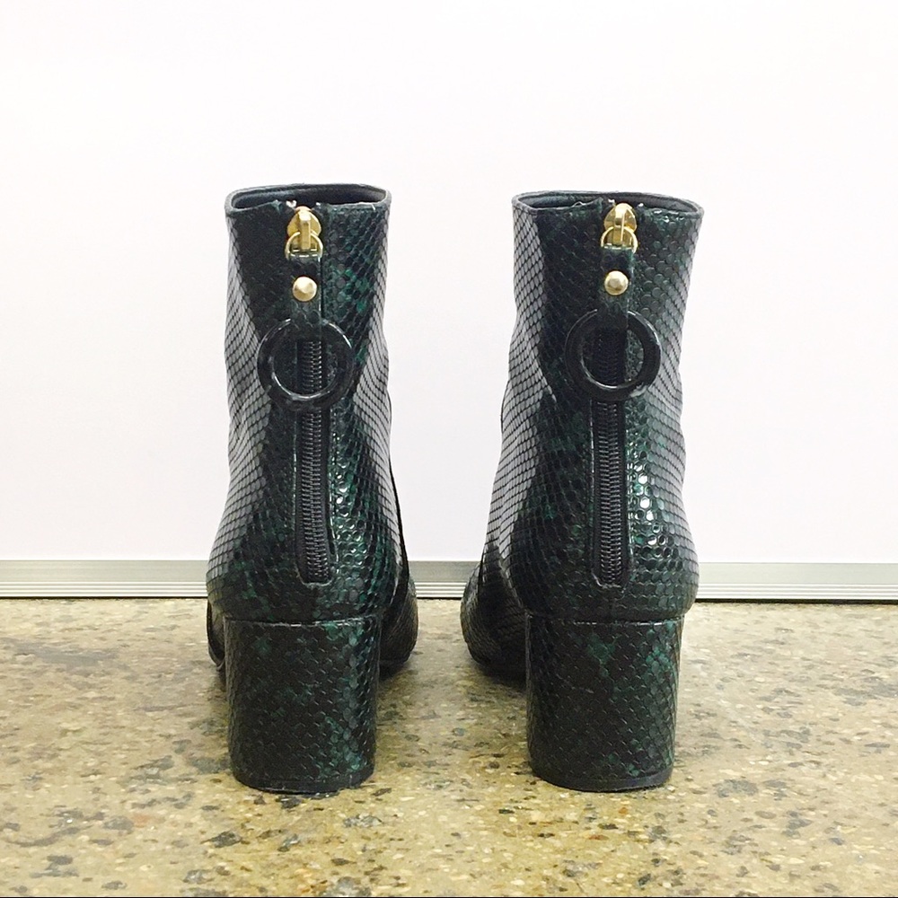 Urban Outfitters Harlow Green Faux Snakeskin Boot - Picture 3 of 7